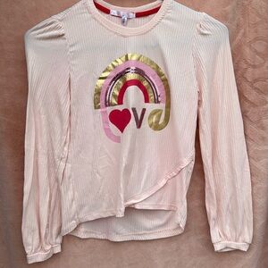 Girls Size 12 Love Shirt- washed never worn